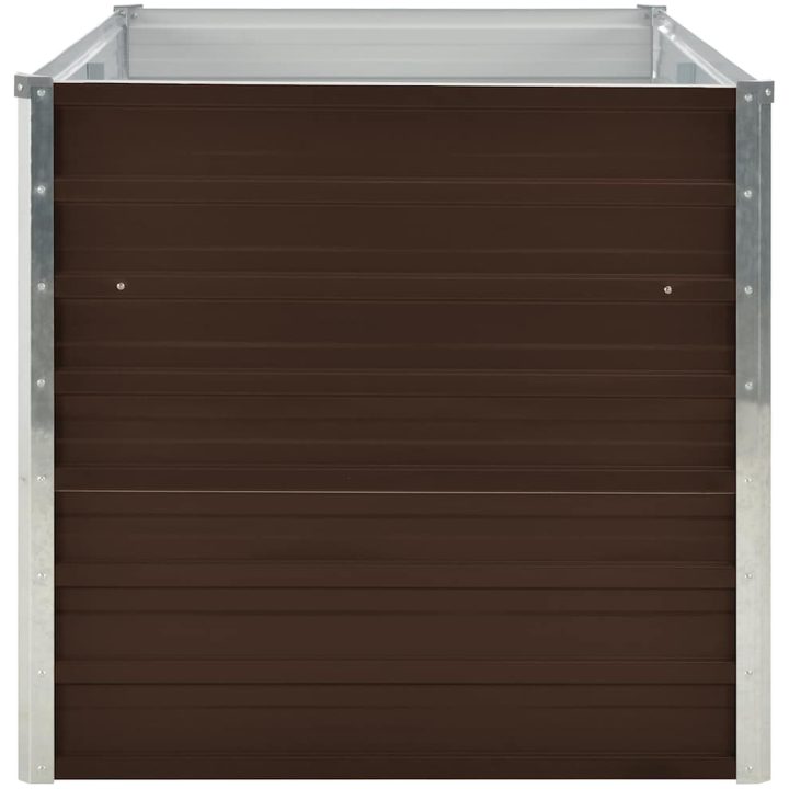 Upphöjd odlingslåda brun galvaniserat stål vidaXL 160 x 80 x 77 cm – bild 5