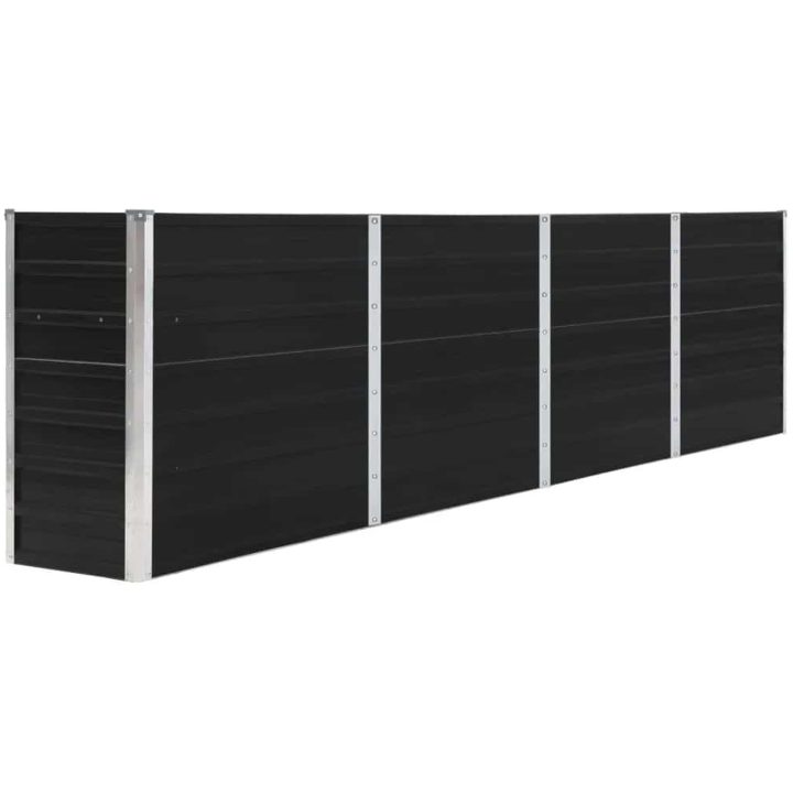 Upphöjd odlingslåda galvaniserat stål antracit vidaXL 320 x 40 x 77 cm – bild 2