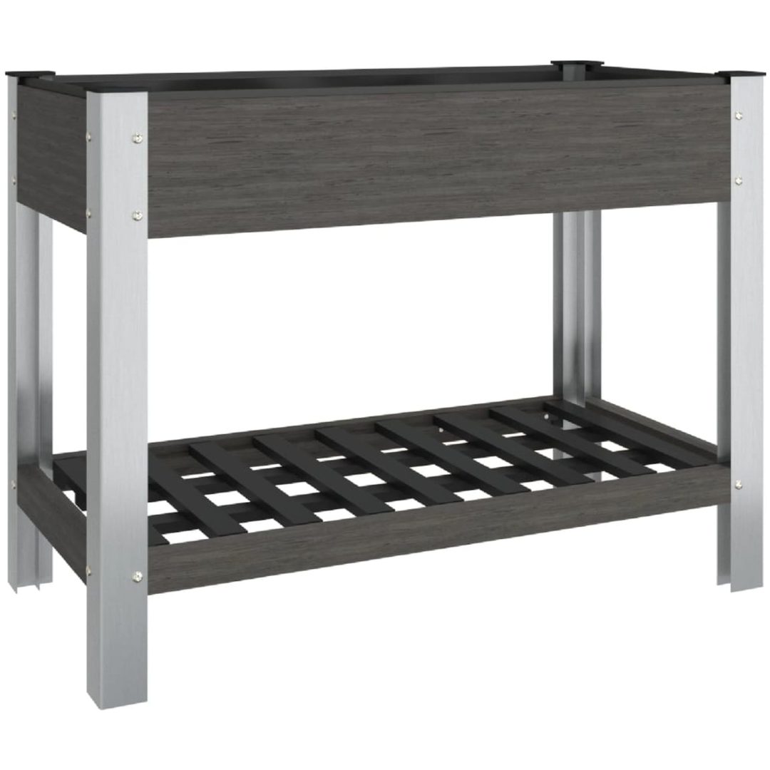 Upphöjd odlingslåda grå WPC vidaXL 100 x 50 x 75 cm – bild 2