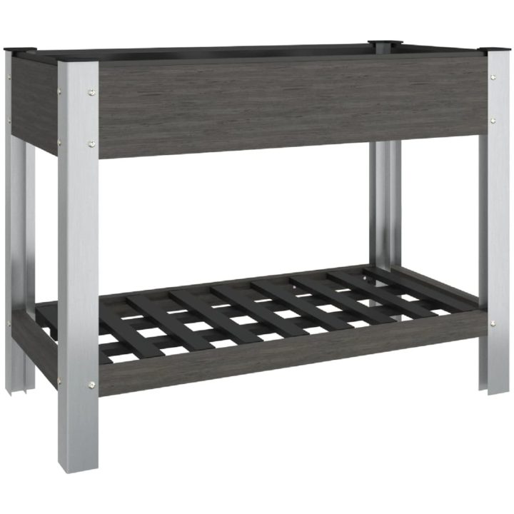 Upphöjd odlingslåda grå WPC vidaXL 100 x 50 x 75 cm – bild 2