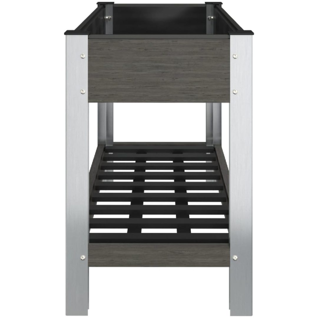 Upphöjd odlingslåda grå WPC vidaXL 100 x 50 x 75 cm – bild 4