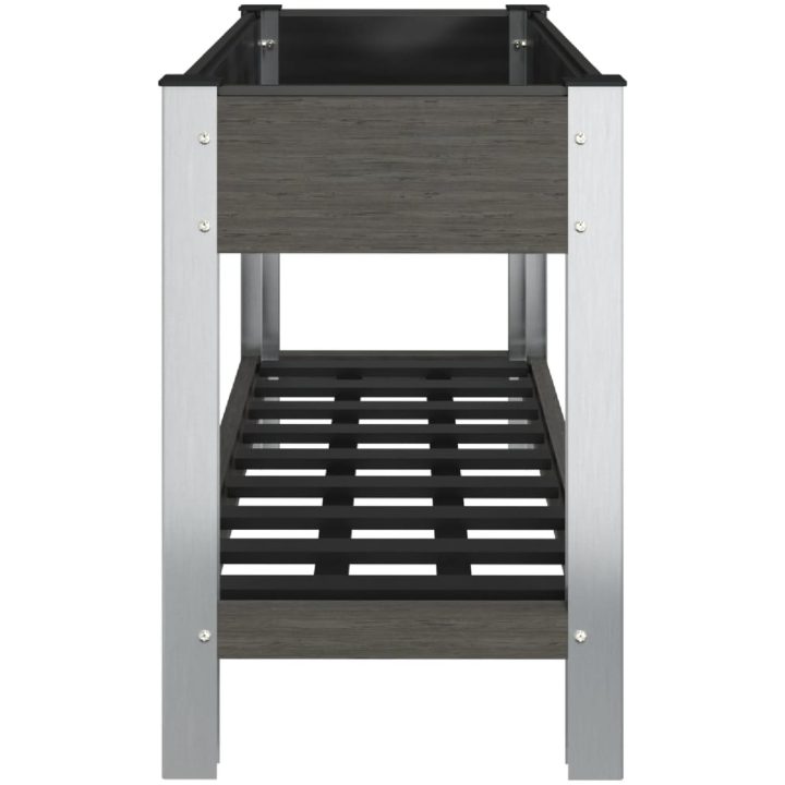 Upphöjd odlingslåda grå WPC vidaXL 100 x 50 x 75 cm – bild 4