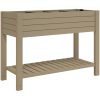 Upphöjd odlingslåda ljusbrun 110x45x79 cm polypropen vidaXL – miniatyr 2