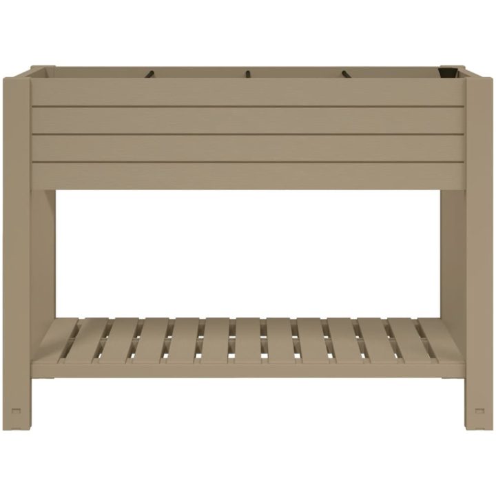 Upphöjd odlingslåda ljusbrun 110x45x79 cm polypropen vidaXL – bild 3