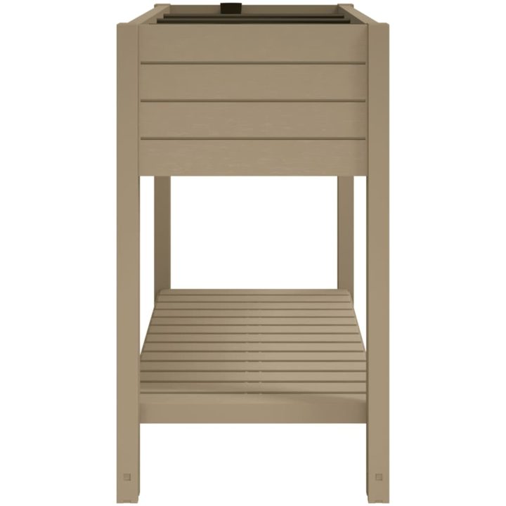 Upphöjd odlingslåda ljusbrun 110x45x79 cm polypropen vidaXL – bild 4