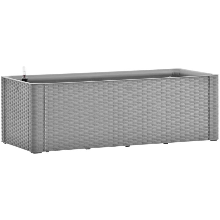 Upphöjd odlingslåda med självbevattning grå vidaXL 100 x 43 x 33 cm – bild 2