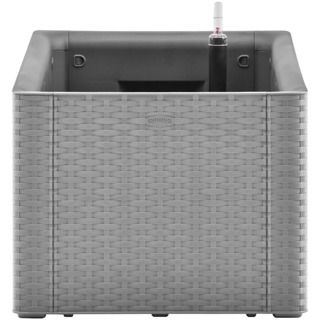 Upphöjd odlingslåda med självbevattning grå vidaXL 100 x 43 x 33 cm – bild 4