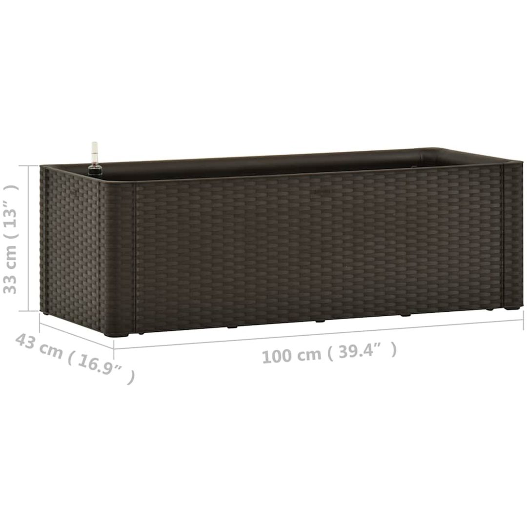 Upphöjd odlingslåda med självbevattning mocka vidaXL 100 x 43 x33 cm – bild 7