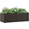 Upphöjd odlingslåda med självbevattning mocka vidaXL 100 x 43 x33 cm – miniatyr 1