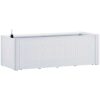 Upphöjd odlingslåda med självbevattning vit vidaXL 100 x 43 x 33 cm – miniatyr 2