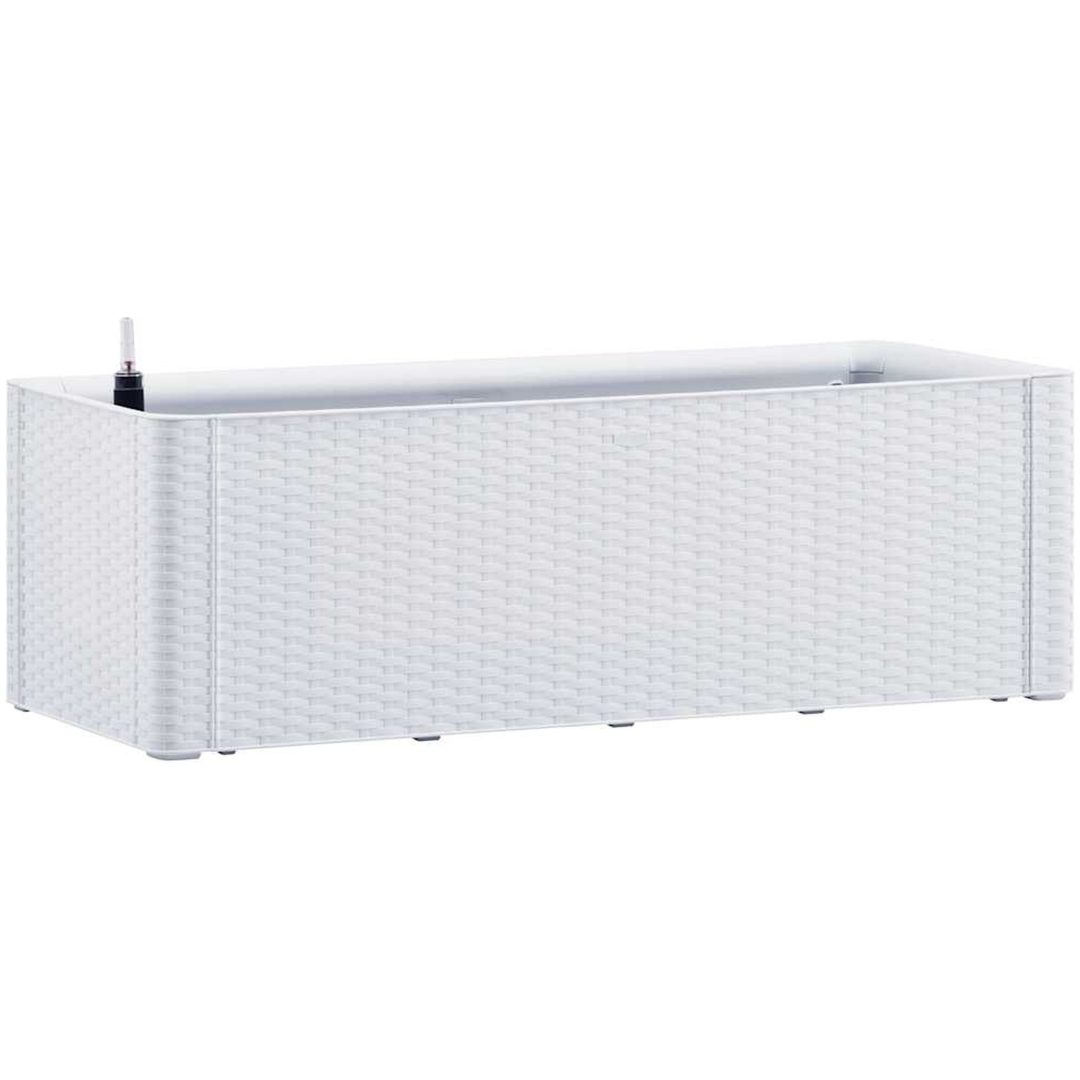 Upphöjd odlingslåda med självbevattning vit vidaXL 100 x 43 x 33 cm – bild 2