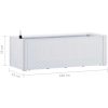 Upphöjd odlingslåda med självbevattning vit vidaXL 100 x 43 x 33 cm – miniatyr 7