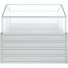 Upphöjd odlingslåda med växthus silver vidaXL 100 x 100 x 85 cm – miniatyr 4