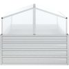 Upphöjd odlingslåda med växthus silver vidaXL 100 x 100 x 85 cm – miniatyr 5