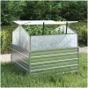 Upphöjd odlingslåda med växthus silver vidaXL 100 x 100 x 85 cm – miniatyr 1
