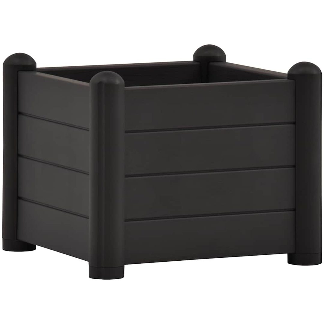Upphöjd odlingslåda PP antracit vidaXL 43 x 43 x 35 cm – bild 2