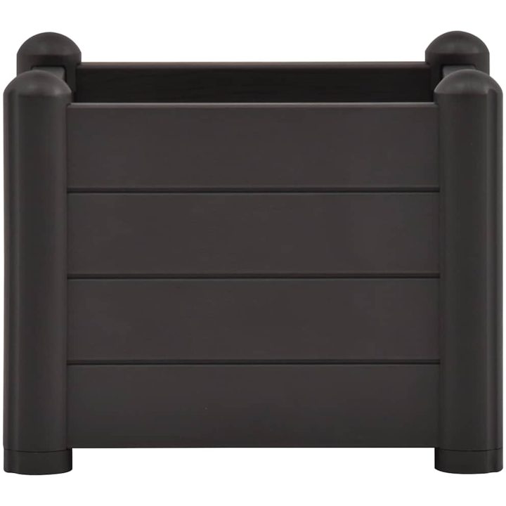 Upphöjd odlingslåda PP antracit vidaXL 43 x 43 x 35 cm – bild 3