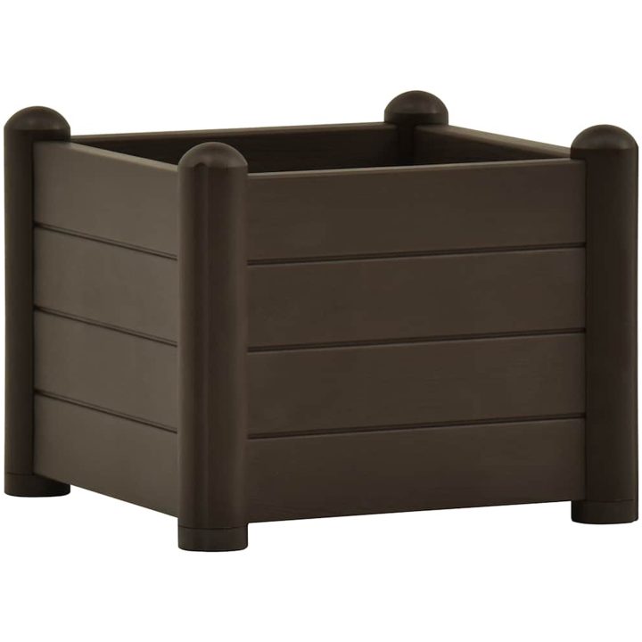 Upphöjd odlingslåda PP mocka vidaXL 43 x 43 x 35 cm – bild 2
