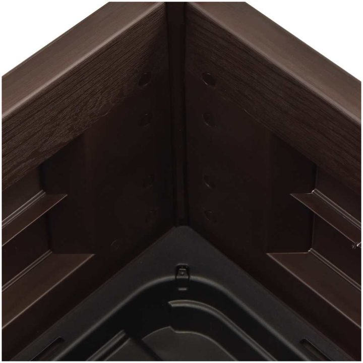 Upphöjd odlingslåda PP mocka vidaXL 43 x 43 x 35 cm – bild 4