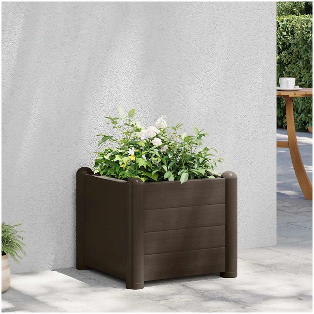 Upphöjd odlingslåda PP mocka vidaXL 43 x 43 x 35 cm
