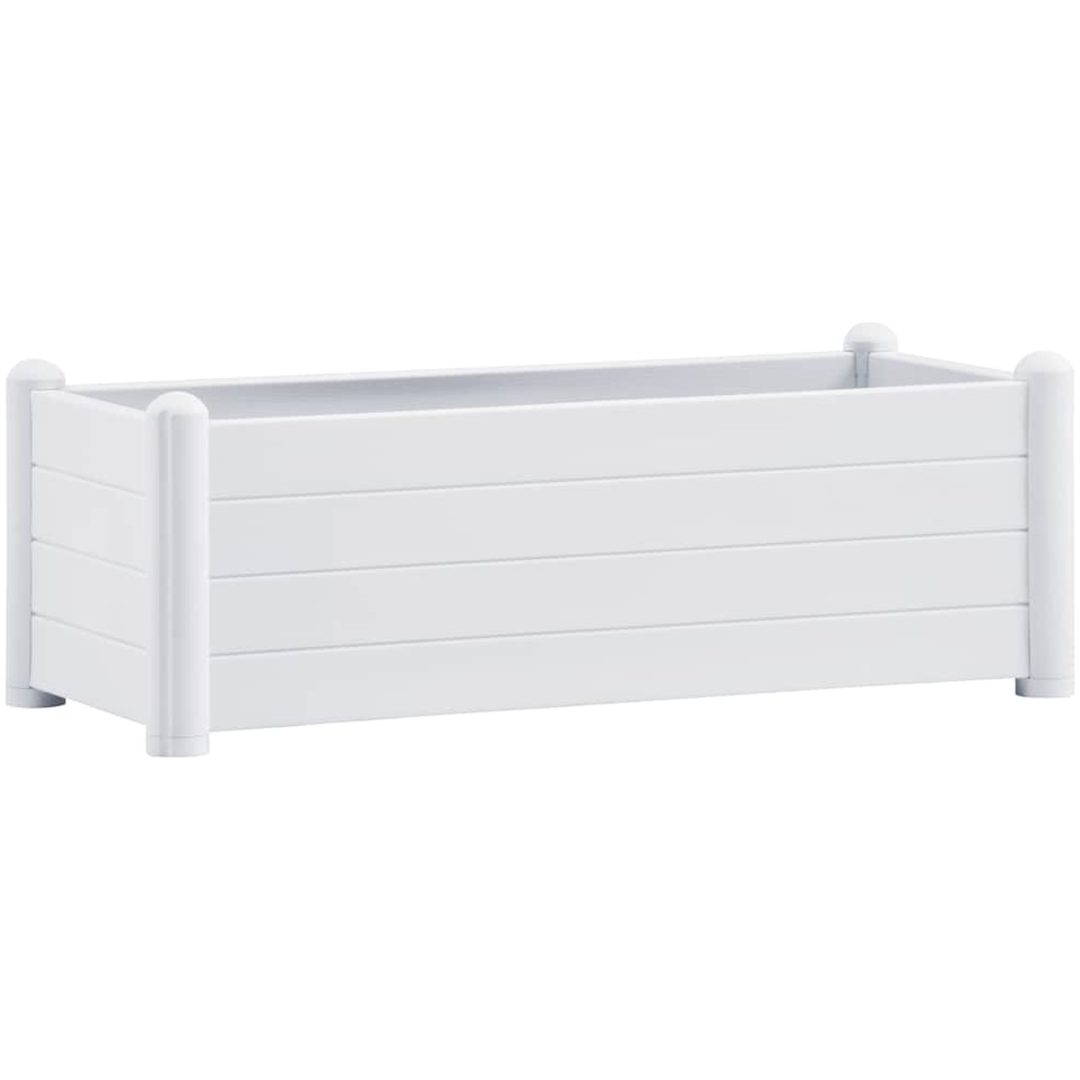 Upphöjd odlingslåda PP vit vidaXL 100 x 43 x 35 cm – bild 2