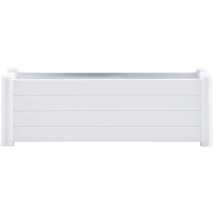Upphöjd odlingslåda PP vit vidaXL 100 x 43 x 35 cm – bild 3