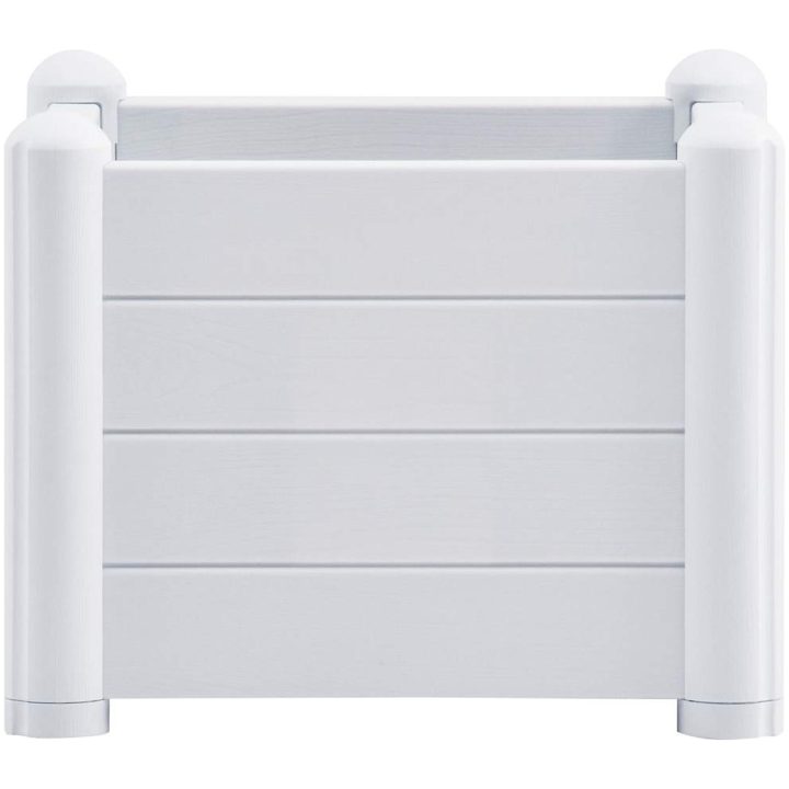 Upphöjd odlingslåda PP vit vidaXL 43 x 43 x 35 cm – bild 3