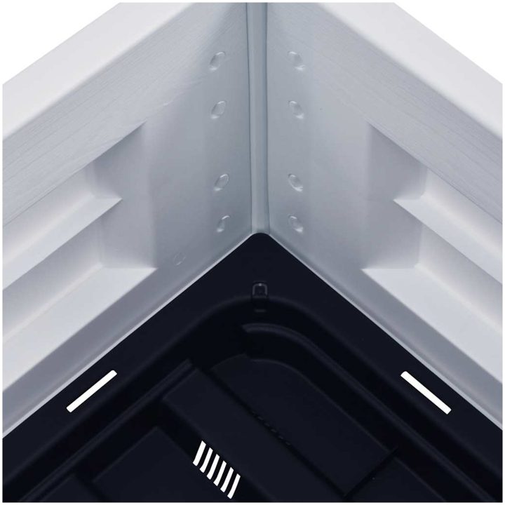 Upphöjd odlingslåda PP vit vidaXL 43 x 43 x 35 cm – bild 4