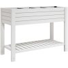 Upphöjd odlingslåda vit 110x45x79 cm polypropen vidaXL – miniatyr 2
