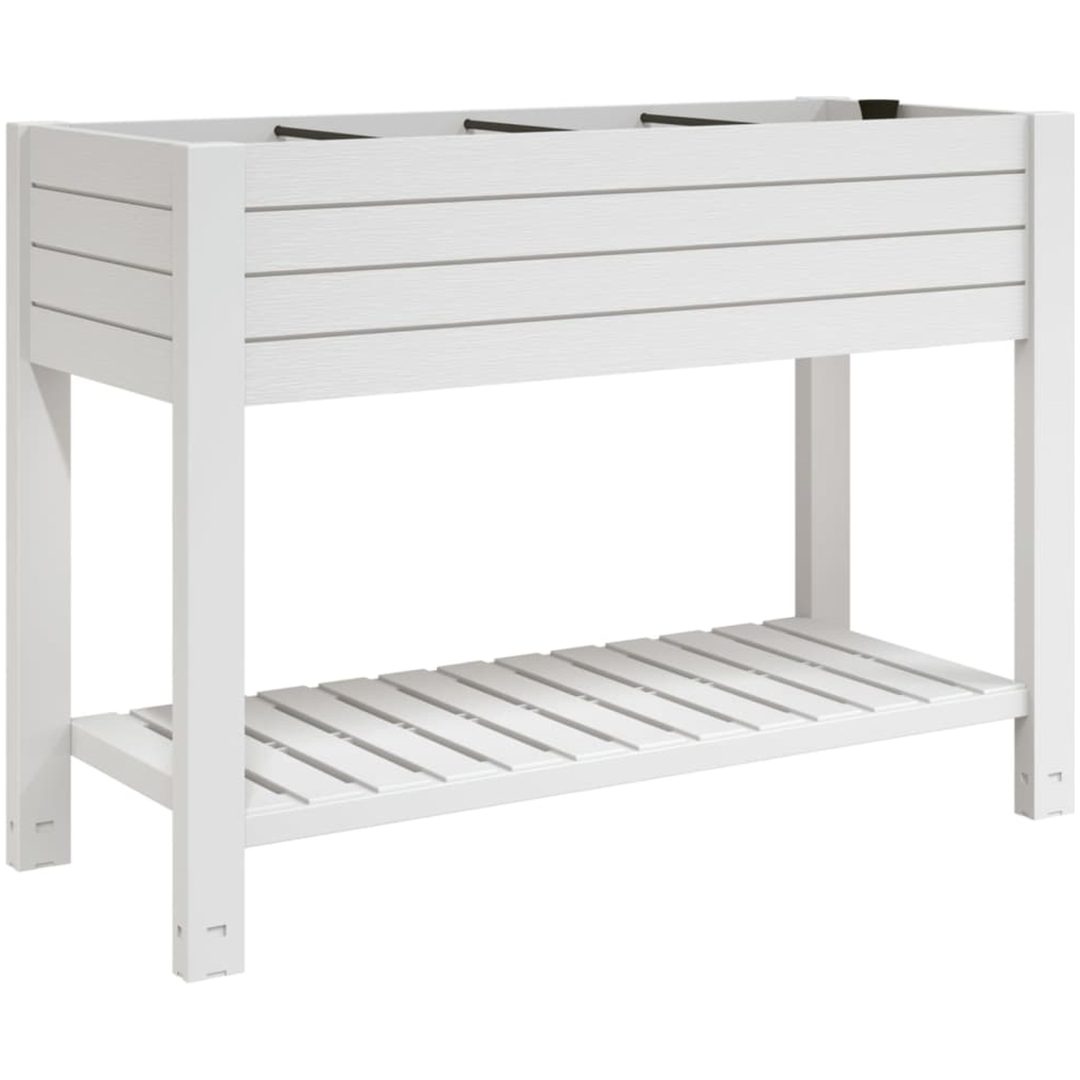 Upphöjd odlingslåda vit 110x45x79 cm polypropen vidaXL – bild 2