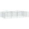Upphöjd planteringsgabion galvaniserat järn vidaXL 200 x 100 x 50 cm – miniatyr 2