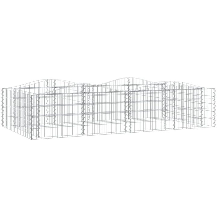 Upphöjd planteringsgabion galvaniserat järn vidaXL 200 x 100 x 50 cm – bild 2