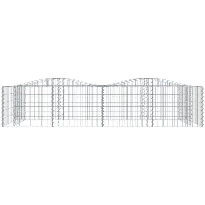 Upphöjd planteringsgabion galvaniserat järn vidaXL 200 x 100 x 50 cm – bild 3
