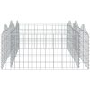 Upphöjd planteringsgabion galvaniserat järn vidaXL 200 x 100 x 50 cm – miniatyr 4