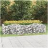 Upphöjd planteringsgabion galvaniserat järn vidaXL 200 x 100 x 50 cm – miniatyr 1