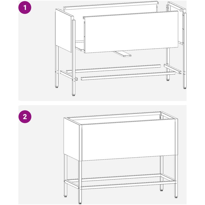 Upphöjd Trädgårdsplanterare Antracit Stål vidaXL 60 x 26 x 45 cm – bild 11
