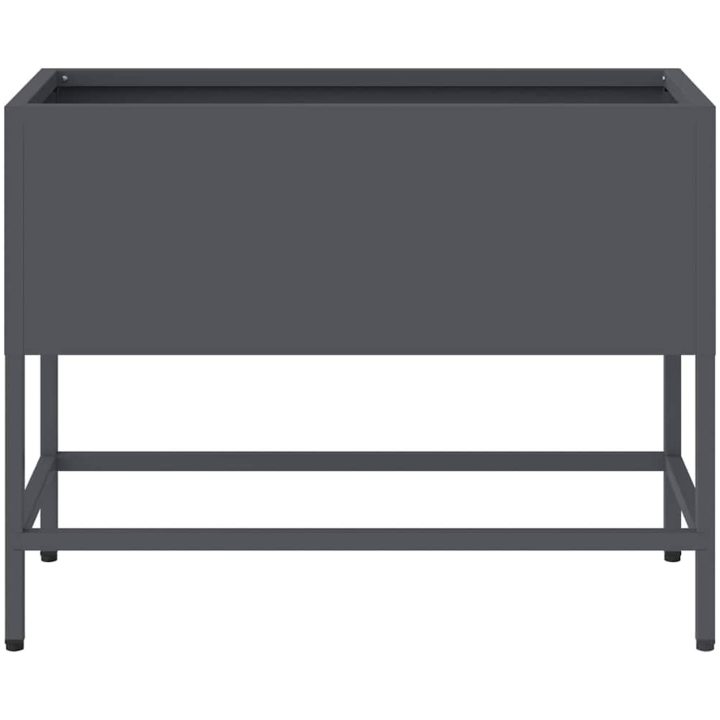 Upphöjd Trädgårdsplanterare Antracit Stål vidaXL 60 x 26 x 45 cm – bild 5