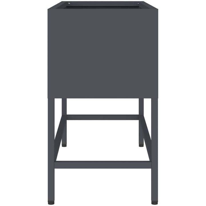 Upphöjd Trädgårdsplanterare Antracit Stål vidaXL 60 x 26 x 45 cm – bild 6