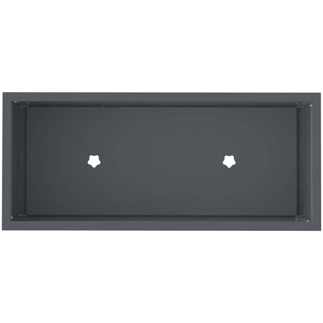 Upphöjd Trädgårdsplanterare Antracit Stål vidaXL 60 x 26 x 45 cm – bild 7