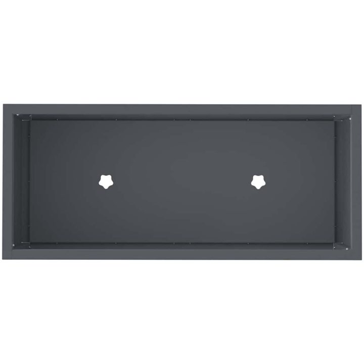 Upphöjd Trädgårdsplanterare Antracit Stål vidaXL 60 x 26 x 45 cm – bild 7