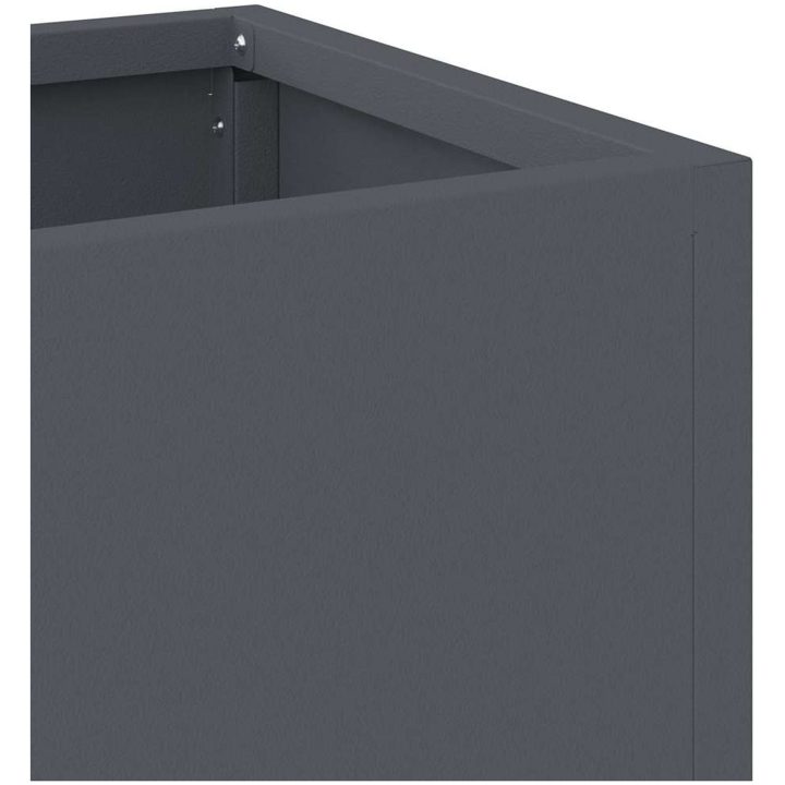 Upphöjd Trädgårdsplanterare Antracit Stål vidaXL 60 x 26 x 45 cm – bild 8