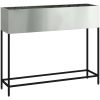 Upphöjd Trädgårdsplanterare Galvaniserad Stål vidaXL 100 x 26 x 82 cm – miniatyr 2