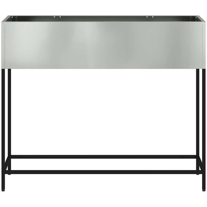 Upphöjd Trädgårdsplanterare Galvaniserad Stål vidaXL 100 x 26 x 82 cm – bild 5
