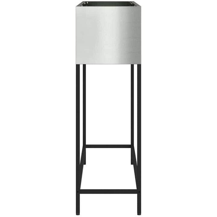 Upphöjd Trädgårdsplanterare Galvaniserad Stål vidaXL 100 x 26 x 82 cm – bild 6