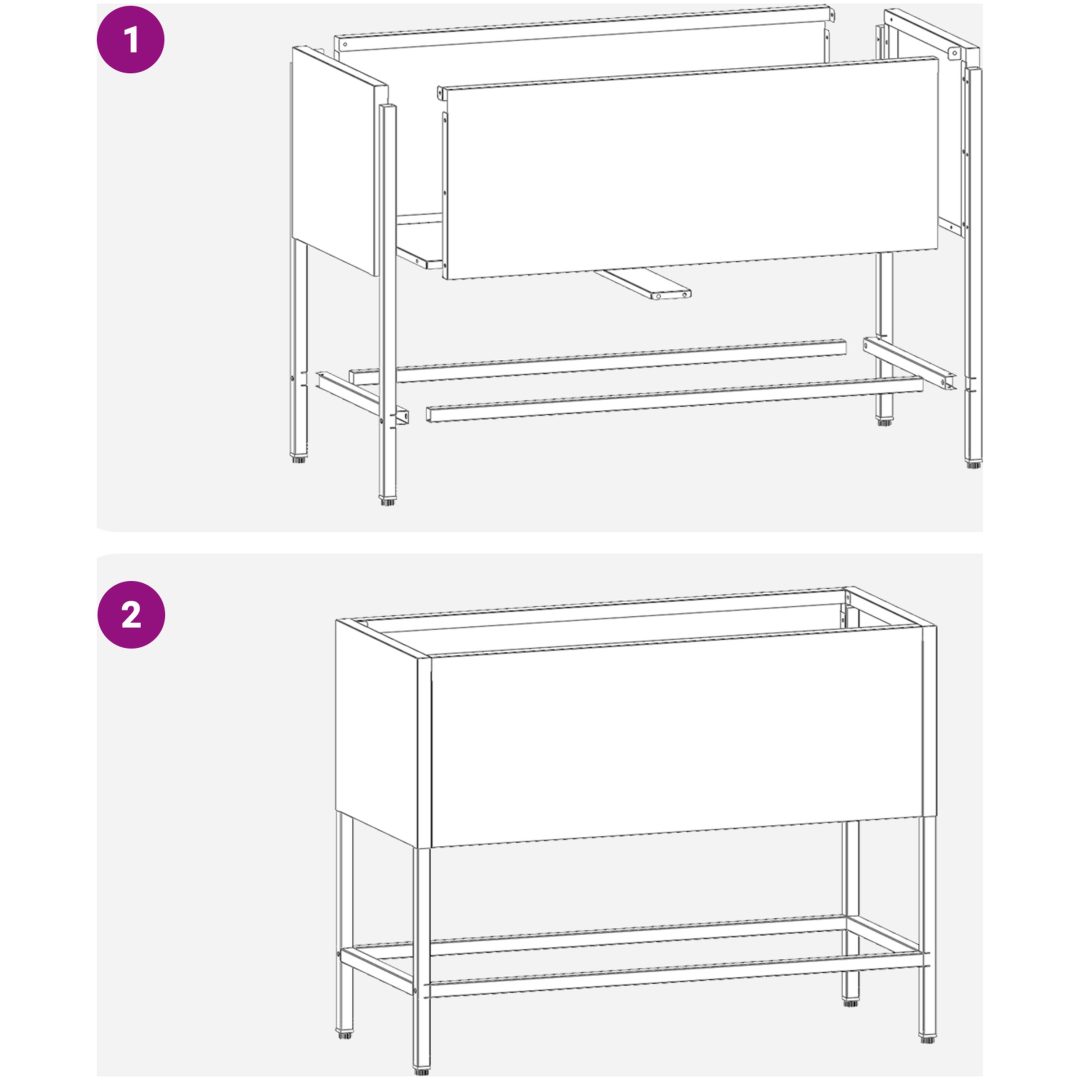 Upphöjd Trädgårdsplanterare Olivgrön Stål vidaXL 60 x 26 x 45 cm – bild 11