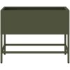 Upphöjd Trädgårdsplanterare Olivgrön Stål vidaXL 60 x 26 x 45 cm – miniatyr 5