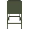 Upphöjd Trädgårdsplanterare Olivgrön Stål vidaXL 60 x 26 x 45 cm – miniatyr 6