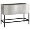 Upphöjd Trädgårdsplanterare Rostfritt Stål vidaXL 60 x 26 x 45 cm – miniatyr 2