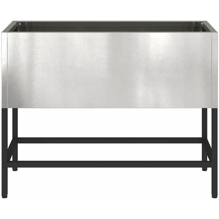Upphöjd Trädgårdsplanterare Rostfritt Stål vidaXL 60 x 26 x 45 cm – bild 5