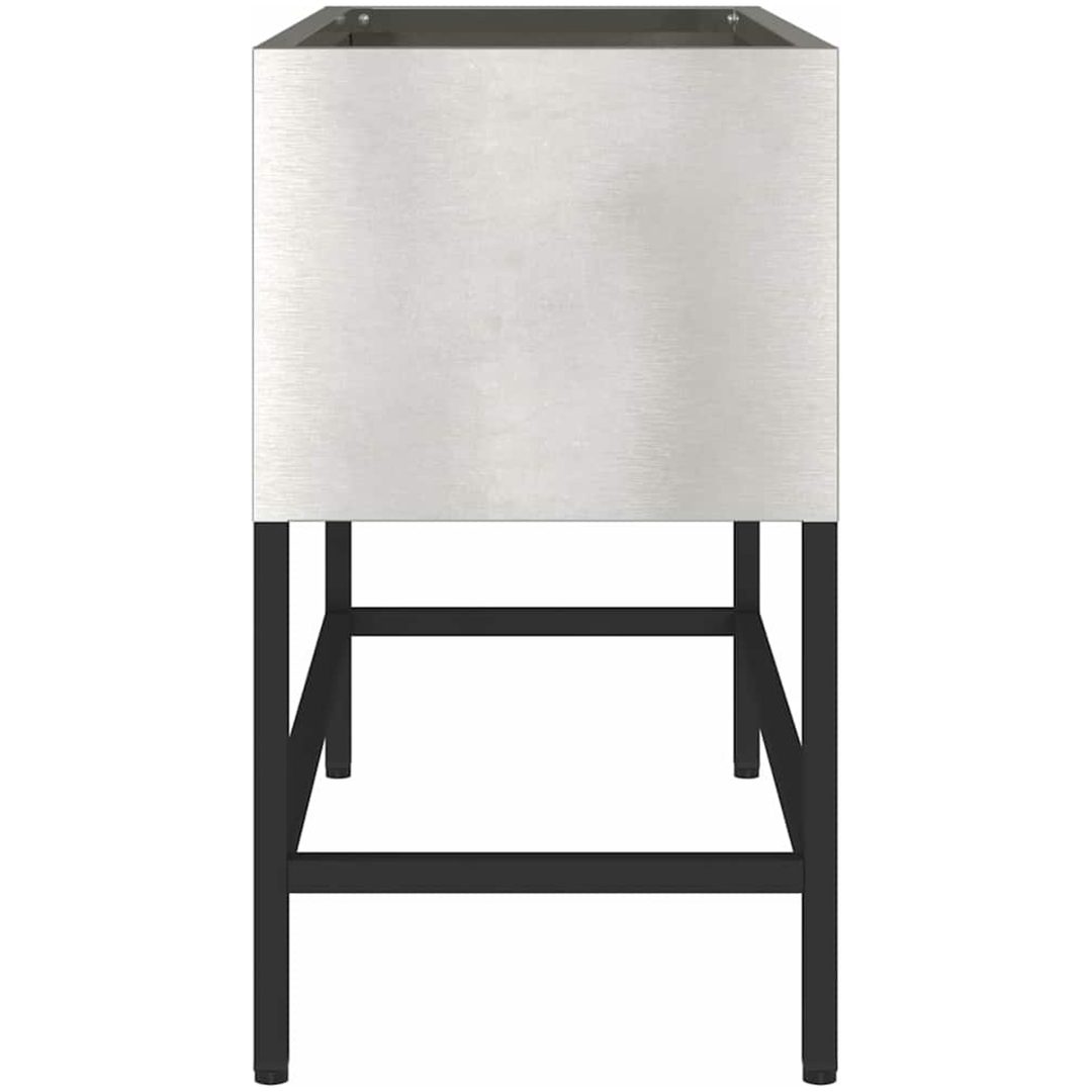 Upphöjd Trädgårdsplanterare Rostfritt Stål vidaXL 60 x 26 x 45 cm – bild 6
